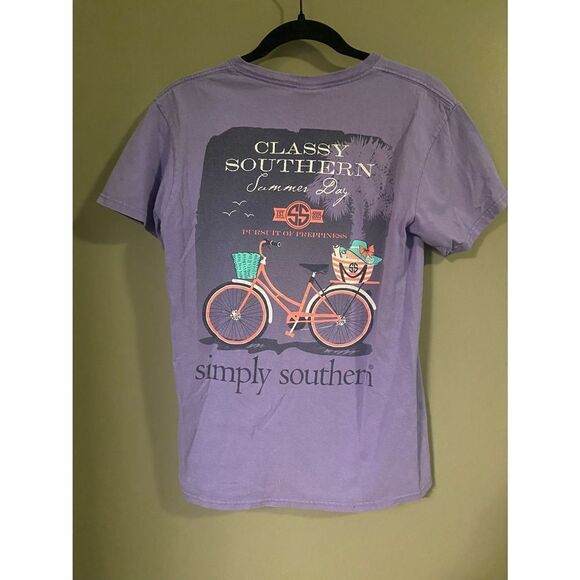 Simply Southern Purple Short Sleeve Graphic Tshirt Size Small VGUC - Picture 2 of 7